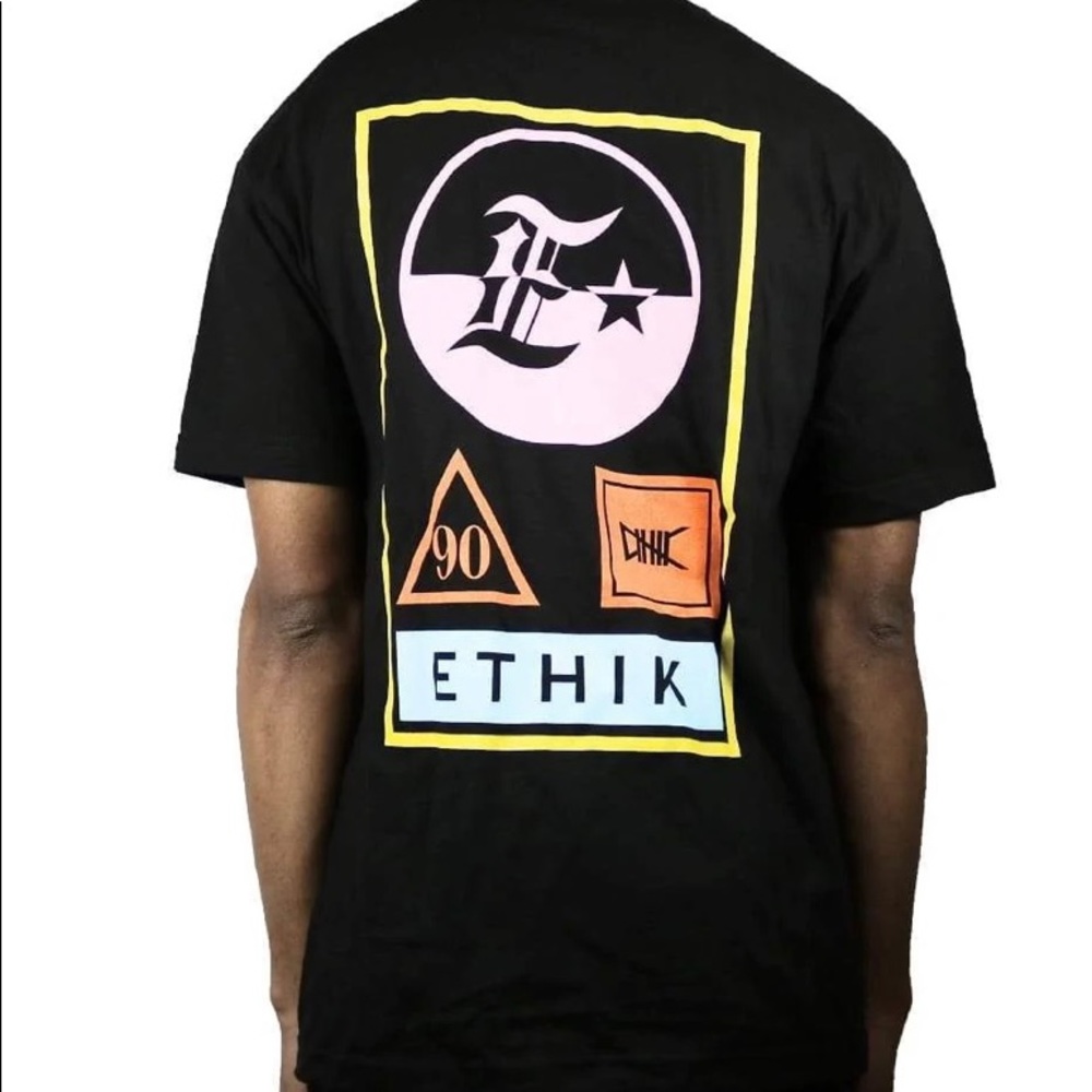 Ethik mens shirt small NWT - black with graphics